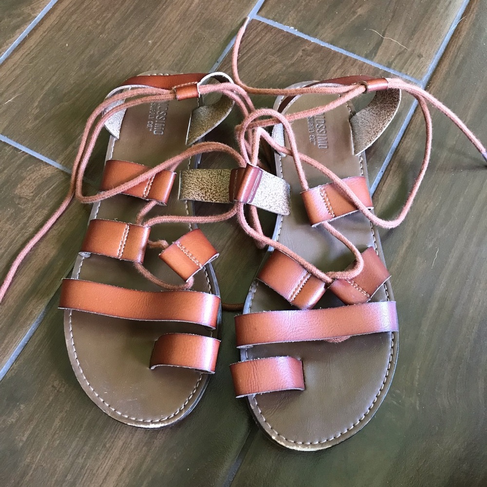 brown gladiator style sandal